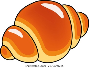 El icono del rollo de pan aislado en el fondo blanco