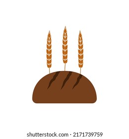 Bread Roll Icon With Spikelets