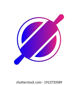 Bread Roller Icon. Bread maker, hand bread maker, hand roller icon.
