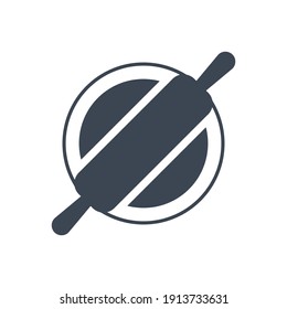 Bread Roller Icon. Bread maker, hand bread maker, hand roller icon.