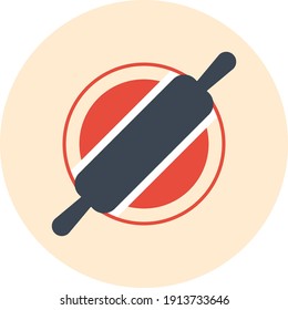 Bread Roller Icon. Bread maker, hand bread maker, hand roller icon.