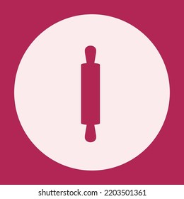 bread rolling pin icon bold glyph with round background for social media highlight