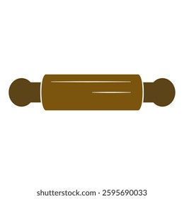 bread rolling pin icon, simple flat style, illustration, logo sign symbol pictogram template, for ui or ux isolated on white for mobile app, editable