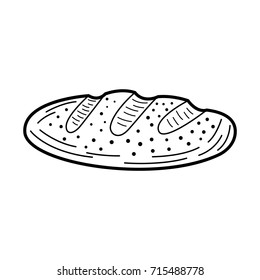 Bread, rolls, baguette - vector illustration