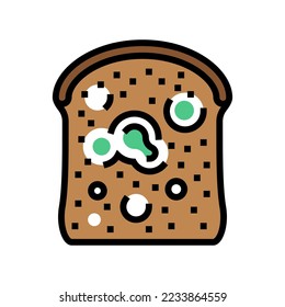 bread rotten food color icon vector. bread rotten food sign. isolated symbol illustration