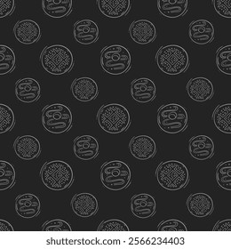 bread seamless pattern. doodle bakery pattern. bakery background
