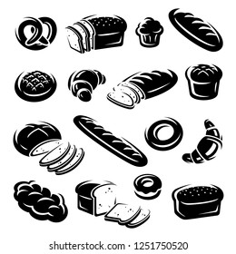 Bread set. Vector