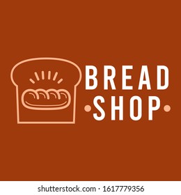 Bread Shop logo template with modern design.