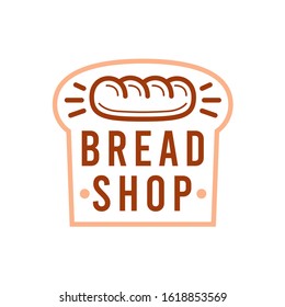 Bread Shop logo template with modern design.