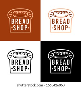 Bread Shop logo template with modern design.