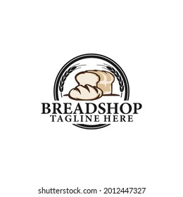 Bread shop logo template vector. Bread shop logo concept