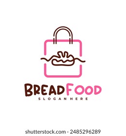 Bread Shop logo vector template, Creative Shop Bread logo design concepts