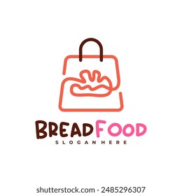 Bread Shop logo vector template, Creative Shop Bread logo design concepts