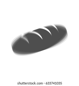 Bread sign. Vector. Gray icon shaked at white background.