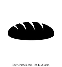 Bread silhouette icon vector flat design.
