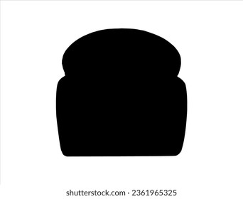 Bread silhouette vector art white background
