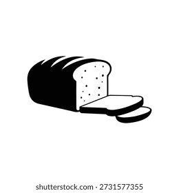 bread silhouette vector illustration black