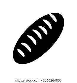 Bread  silhouette vector illustration on white background.

