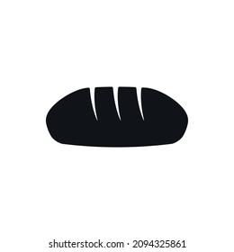 Bread simple black vector icon.