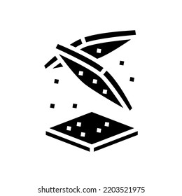 bread slice food cut glyph icon vector. bread slice food cut sign. isolated symbol illustration