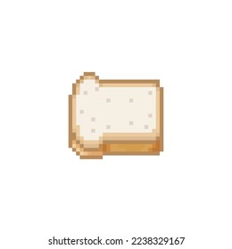 Bread slice, food pixel art