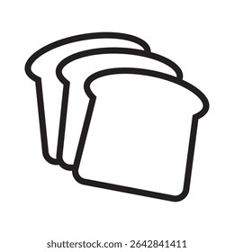Bread slice icon. Bread icon.