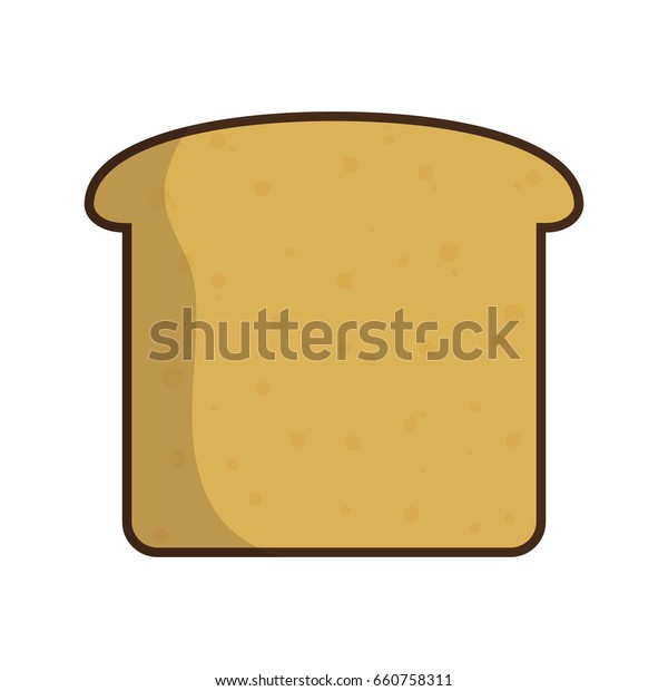 Bread Slice Icon Stock Vector (Royalty Free) 660758311