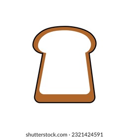 Brotscheibe Bäckerei Essen und Shop Thema. Einzelnes Design. Vektorgrafik