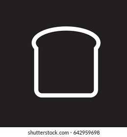 Bread slice icon. Flat design. Vector illustration