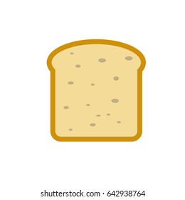 Bread slice icon. Isolated. Flat design. vector illustration.