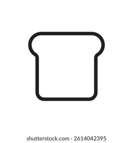 Bread slice icon line art vector