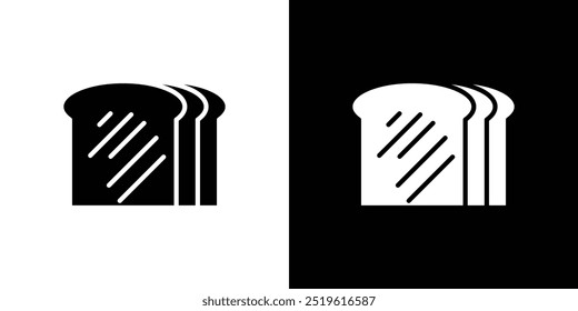 Bread slice icon linear logo isolated