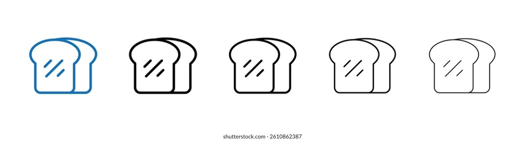 Bread slice icon Outline vector logo for web ui