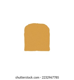 Bread slice icon. Simple style bread shop big sale poster background symbol. Bread brand logo design element. Bread slice t-shirt printing. Vector for sticker.