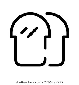Bread Slice Icon Vector Symbol Design Illustration