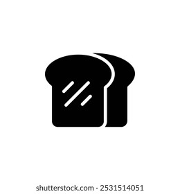 Bread slice icon web design in vector