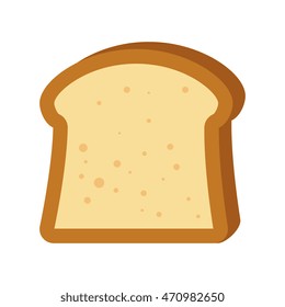 bread slice loaf food fresh breakfast toast vector illustration