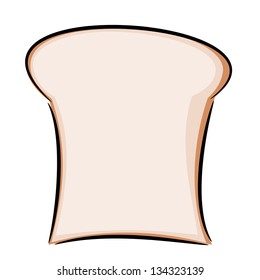 Bread slice in the morning breakfast concept illustration