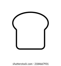 Bread slice simple icon vector. Flat design.ai