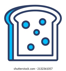 bread slice vector colored Line Icon. Simple Creative vector Line Icon