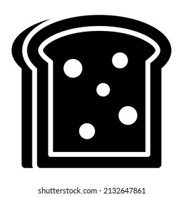 bread slice vector glyph Icon. Simple Creative vector Line Icon