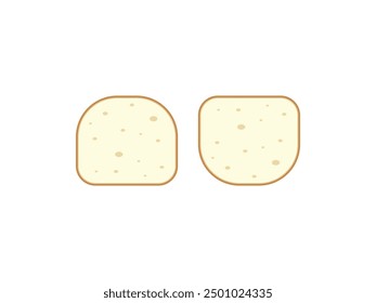 Bread Slice Vector, Healthy Breakfast, Bakery Food Icon, Yeast Feast, Nutritious, Delicious, Crisp Toast, Whole Wheat, Morning Snack, Freshly Baked, Crusty Loaf Illustration, Wholesome, Grocery Goods.