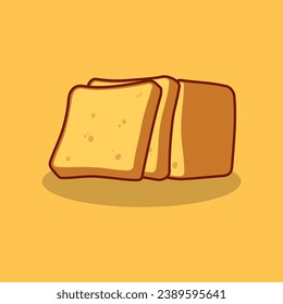 Bread sliced bakery. fresh wheat bread symbol. Shop flat food design. Icon for infographic, packaging label, vector for food app website, bistro
