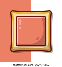 Bread with Sliced Ham Vector Icon Illustration. Ham Bread Vector. Flat Cartoon Style Suitable for Web Landing Page, Banner, Flyer, Sticker, Wallpaper, Background