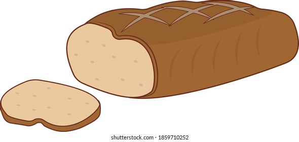 Bread. Sliced ​​bread. Loaf of bread.