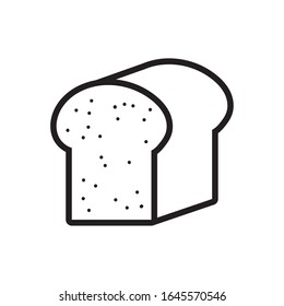 bread sliced pastry bakery line style vector illustration design