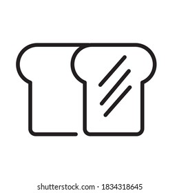 bread sliced pastry bakery line style icon vector illustration design