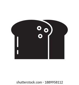 bread sliced pastry bakery silhouette style icon vector illustration design