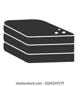 bread sliced pile isolated icon