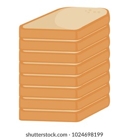 bread sliced pile isolated icon